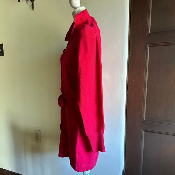 DAILY PRACTICE by Anthropologie | Knit Polo Dress in Dark Pink | Size Small - Picture 4 of 6